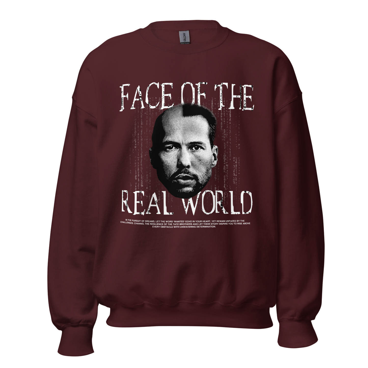 "FACE OF THE REAL WORLD" TATE Crewneck