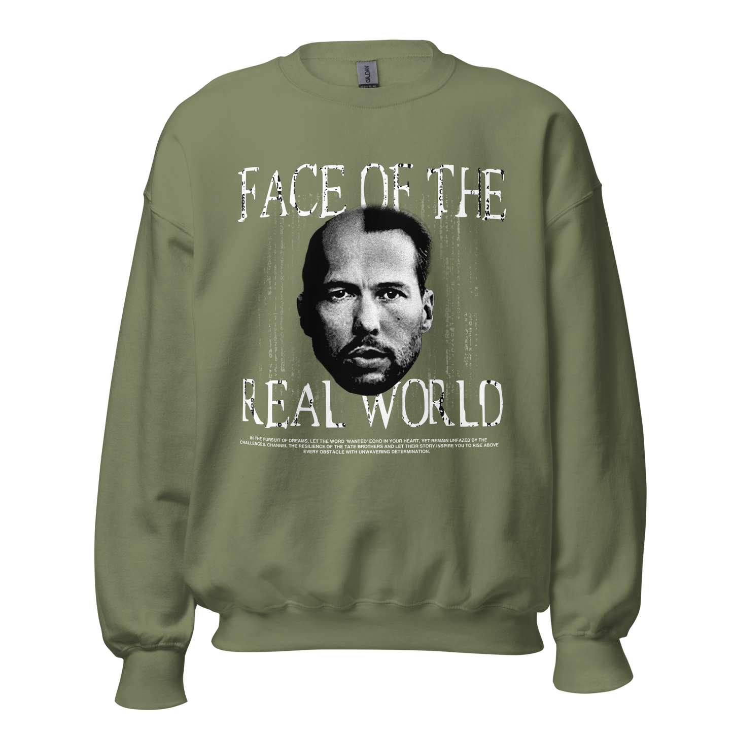 "FACE OF THE REAL WORLD" TATE Crewneck